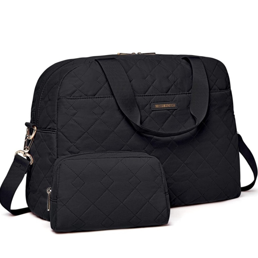 Light Flight Black Quilted Women Bag Set
